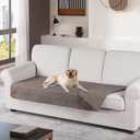 TAOCOCO 100% Waterproof Sofa Cushion Cover Reversible Couch Seat Cover for Dogs Pets Couch Cover for Chaise Sectional Sofa U Shape Furniture Protector Sofa Slipcover(Sofa, Taupe)