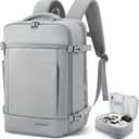 SHOWKOO Laptop Backpack for 17 Inch Laptop, 40L Expandable Large Capacity Backpack, TSA Carry On Travel Backpack with Padded Laptop Compartment, Water-Resistant College & Commuter Bag,Gray
