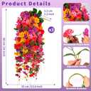 Artificial Flowers for Outdoors 3 Pack Fake Hanging Plants with Faux Hibiscus Flowers Summer Fall Decor UV Resistant Silk Leaves for Indoor Outdoor Front Door Porch Patio Planter Decor