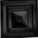 Drop Ceiling HVAC Supply Grille - for T-Bar Lay-in - 2 Coned - 24" x 24" - for 6" Vent Connection - Black