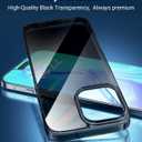 TORRAS Crystal Clear for iPhone 16 Pro Case, Ultra-Thin [Non-Yellowing] [Military Protection] Slim Fit Silicone TPU Cover for iPhone 16 Pro Phone Case, Soft, Black, 6.3 inch,