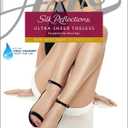 Hanes Silk Reflections Women's Control Top Toeless Ultra Sheer Pantyhose with Run-Resist, Natural, Size: A-B