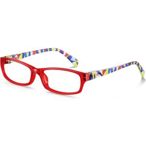 Reading Glasses for Women, Rectangle Readers for Women with Blue Light Blocking Spring Hinge Eyeglasses UV Filter