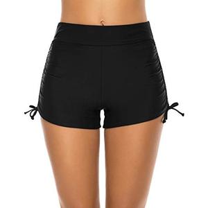 Lecieldusoir Women's Swim Shorts High Waisted Bathing Suit Bottoms Swimsuit Boy Shorts Swimwear Bikini Board Shorts Size S
