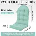 Geelin 4 Pcs Outdoor Patio Chair Cushion Thick High Back Adirondack Chair Cushion Tufted Weather & Fade Resistant Anti-Slip Outside Rocking Chairs Pads with Ties, 44 x 19 x 4 Inch (Light Green)