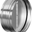 [Upgraded] Hon&Guan 10 Inch Duct Backdraft Damper, One-Way Airflow Ducting Insert Backflow Preventer Duct Draft Blocker, HVAC Inline Fan Vent (Sliver)