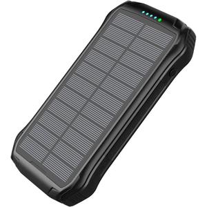 BoxWave Charger Compatible with Samsung Galaxy S10e - Solar Wireless Rejuva PD Power Pack (16000mAh), Solar Powered Backup Power Bank - Jet Black