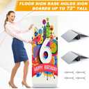 Blulu 2 Pcs Metal Floor Sign Stand Holder Fits 12" Wide Board up to 72" Tall Graphic Floor Standing Display Stand for Composite Foam Board, Acrylic Glass Sign, Base Only