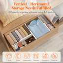 Lifewit 16 Pack Drawer Dividers 4" High, 11-17" Adjustable Drawer Organizers for Clothes, Expandable Dresser Separators in Bedroom/Bathroom/Kitchen/Fridge/Office Organization and Storage, Beige