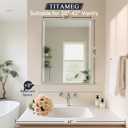 28x36 Inch Frameless Wall Mirror with 1" Beveled Edge, Frameless Rectangle Mirror for Bathroom, Vanity, Living Room