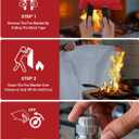 2 x THOMEN 1 Pack Emergency Fire Blanket for Home and Kitchen 40"x40", Safety Fiberglass Fire Blankets Emergency for Home, Car, Office, Warehouse, School, Fireplace and Grill