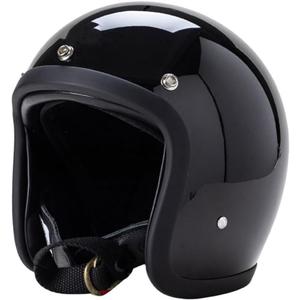 GJH Open Face Motorcycle Helmet Jet Cafe Recer 500TX Style Unisex Helmet 3/ 4 Chopper Bobber Helmet Japan Technology Handmade 3 Quarter Motorcycle Helmet Dot Approved(Black-M)