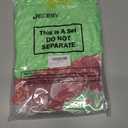 Jecery 4 Pcs Christmas Green Furry Costume Outfits for Women Lime Cloak Cape with Red Tutu Skirt Green Heart Dangle Earrings Furry Hair Bow Headband for Xmas Holiday Halloween Party