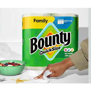 Bounty Quick Size Paper Towels, White, 16 Family Rolls