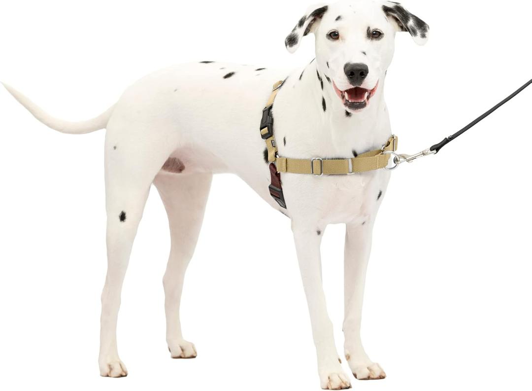 PetSafe Easy Walk Harness for Dogs - Pull-Free Walks - Patented Martingale Loop Design - Front Chest Leash Attachment - Comfort Straps - Breathable Harness Design - Medium/Large, Fawn