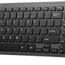 TECKNET Wireless Bluetooth Keyboard Rechargeable - Ultra Slim 2.4G+BT Keyboard with Number Pad, Low Profile Compact Silent Keyboards for Laptop, Computer, PC, Tablet, Windows, Multi Devices