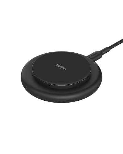 Belkin Magnetic Wireless Charging Pad 15W - MagSafe-Compatible Qi2-Certified Wireless Charging Station, iPhone Charger for Apple iPhone 16, 15, 14 Series, AirPods w/Non-Slip Base - Black (No PSU)