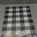 Black and White Plastic Placemats Set of 6 Check Plaid Table Mats Black Buffalo Plaid Place Mats Wipe Clean Washable Table Placemats for Indoor Outdoor Heat Resistant Kitchen Dining Table