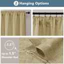Chyhomenyc Curtains 54 Inch Length for Living Room - Light Filtering Faux Linen Textured Window Curtains, Soft Airy Rod Pocket Window Treatment Drapes for Bedroom, 42Wx54L, 2PCS, Camel