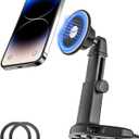 Car CD Slot Phone Mount Magnetic, Car CD Player Phone Holder Mag-Safe with Telescopic Arm [Upgraded Powerful Magnet] for iPhone 15/14/ 13 Series, MagSafe Case & Other Android Phones