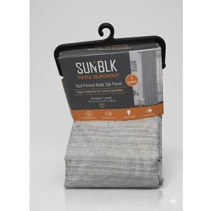 SUNBLK Total Blackout Rod Pocket Back Tab Panel Curtains