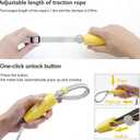 Hand Free Dog Leash Adjustable Length 4-6 ft with Reflective Stripor for Medium&Small Dogs Comfortable Handle and Sturdy Rope for Walking, Jogging and Running Your Dog (Yellow)