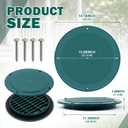 12" Heavy Duty Cover Lid for Corrugated Pipe HDPE Septic Tank Lid Cover, UV Resistant, Skid Proof Surface, Airtight Foam Gasket Included, with Security Screws, Green