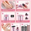 Upgrade Electric Foot Callus Remover, 2 in 1 Rechargeable Electric Callus Remover for Feet, 12 Adjustable Speed Foot File with 70 pcs Sandpaper Disk for Nail Care/Removal of Dead Skin Calluses, Pink