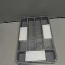 Kitsure Cutlery Drawer Organiser for Kitchen - Adjustable Cutlery Tray for Effortless Utensil Sorting, Versatile Kitchen Storage & Organisation Solution, 12.13" x 1.54" x 8.07"~13.90", Grey (Medium)