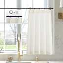 LIMON HOME Kitchen Curtains for Linen,Cafe Curtain 24 inch Length,Pinch Pleat Modern Farmhouse Curtains for Small Window,Sets of 1 Piece (Natural)