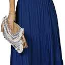 LYANER Woman's set Shirt and skirt SIZE S ( NAVY BLUE )