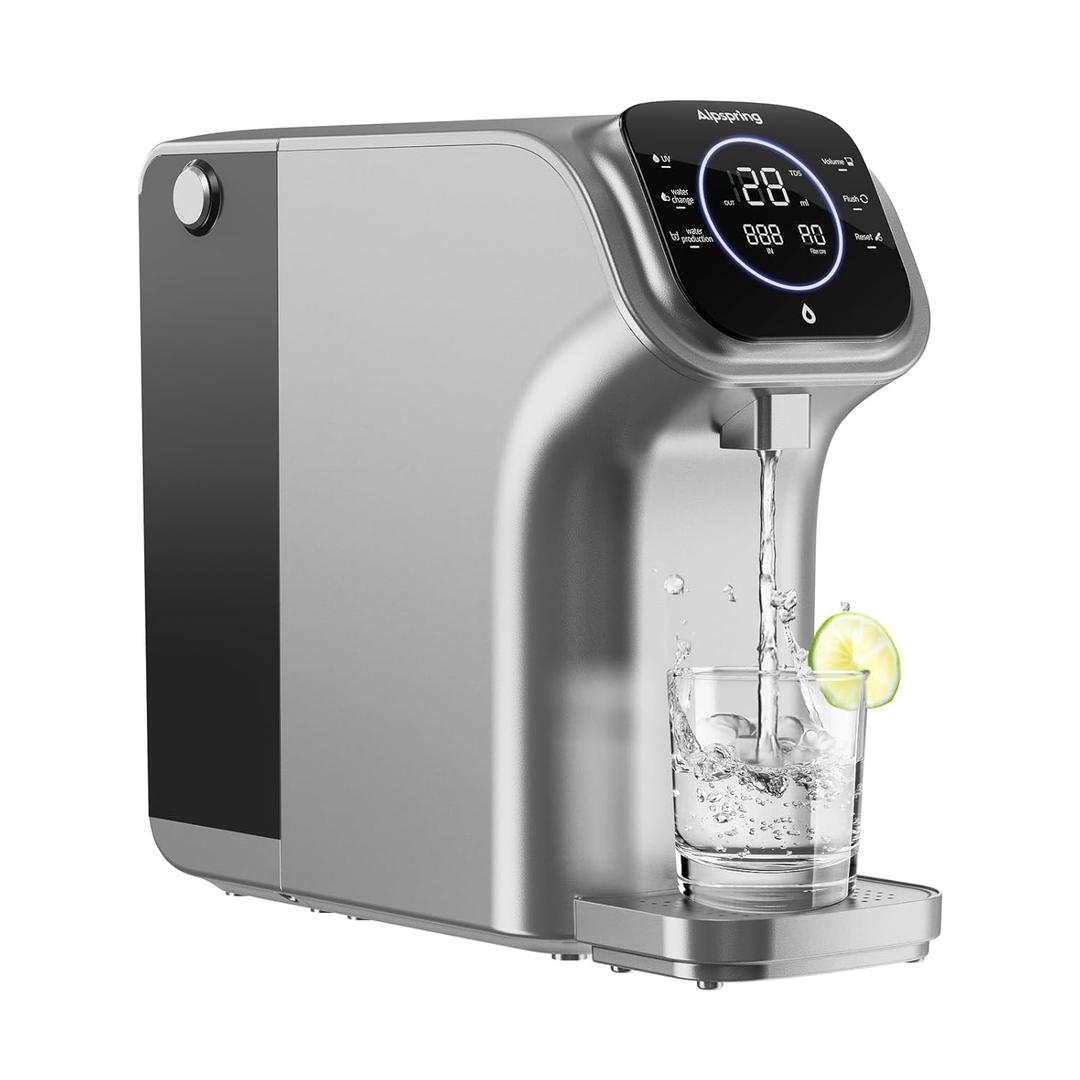 Countertop Reverse Osmosis System for Home, 6-Stage RO Water Filter with Remineralization and UV,Portable No Installation Water Purifier,Countertop RO Water Filtration,Reduce TDS/PFAS/PFOA