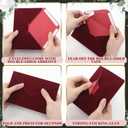 Affrolling 12 Pcs Wedding Velvet Envelopes 4 x 6 Inch Burgundy Velvety Surface Stationery A4 Vintage Soft Rectangle Elegant Envelopes for Invitation Gift Wedding Thank You Letter