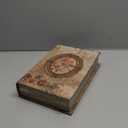 Decorative Vintage Style Fake Book Flowers Pattern Faux Leather Embossed Victorian Book Storage Box 3-04