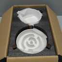 Havniva Elevated Slow Feeder Dog Bowls, 1.2 Cups/7.3 inch Slow Feeders + 6.1 inch Ceramic Dog Food & Water Bowls Set with Acacia Wood Stand Puzzle Bowls for Fast Eater, Small Dogs Anti-Choking