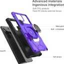 2 x Ailiber Case for Samsung Galaxy S24 Ultra 5G, Samsung S24 Ultra Phone Case with Screen Protector, Ring Kickstand for Magnetic Car Mount, Military Grade Shockproof Protector Cover for S24 Ultra-Purple