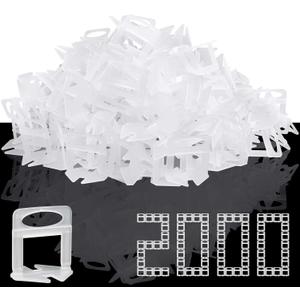 DGSL Tile Leveling System, 2000-Piece 1/8" Tile Spacers Clips Tile Tools, Tile Installation Tools for Professional Ceramic Tile and Stone Installation
