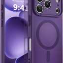 MOCCA Magnetic for iPhone 17 Pro Max Case, (Compatible with Magsafe) (16FT Military Grade Protection) Full Camera Protection Anti-Fingerprint Slim Translucent Matte Phone Cover 6.9",Deep Purple