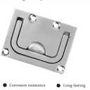 Heavy Duty Flush Lifting Handle Ring Pull for Boat Deck Hatch, 316 Stainless Steel, 3 X 2.25 inch, with Screws(Pack of 2)