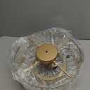 4 Lights Modern Crystal Chandelier Gold Round Semi Flush Mount Ceiling Light Fixture Farmhouse Chandelier for Dinning Room Living Room Bedroom Hallway Entryway Kitchen