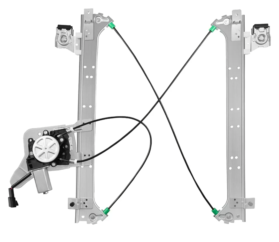 Rear Passenger Side Power Window Regulator with Motor (2 Pins) Fit for 2001-2006 Chevrolet Silverado 1500 3500, Avalanche Suburban GMC Sierra 1500 2500 3500 Yukon XL Cadillac Escalade, 741-579