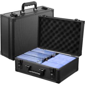 WOT I Trading Card Storage Box | Holds 600+ Toploaders | Sports Card Storage Case for 3x4 Rigid or Magnetic Card Holders/Sleeved Cards | Card Holder Box for Top Loader