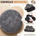 Leinuosen 45 Inch Round Dog Bed for Large Dogs, Soft Chenille Material