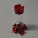 Perky-Pet Favored Pinch-Waist Glass Hummingbird Feeder with Built-in Ant Moat and Bee Guards - 16 oz Capacity - 204CP-4 White Red