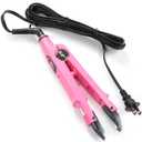 Hair Extensions ToolsProfessional k Tips Real Human Hair Fusion Hair Extensions MachineFast Heat-up Connector Wand Bonding Melting Tool Heat Iron for Salon Fashion Women (Constant Temperature - Pink)