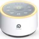 Dreamegg D1 Sound Machine Baby - White Noise Machine for Baby with Night Light, 24 High Fidelity Sounds, Timer & Memory Feature, Noise Machine with Nursery Lamps for Adults, Home, Office (White) (Standard size)