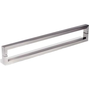 32 Inch Long Stainless Steel Door Handles Back-to-Back Brushed Nickel Finish, Modern Door Pulls for Commercial Glass Wooden Barn Fiberglass Home Office Interior Exterior Doors, Square Rectangle Bar