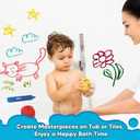 2 x Garybank 12 Pack Bath Crayons for Toddlers 1-3, with 3 Drawing Prompt Dice, Non-toxic Formula Bathtub Crayons, Washable & Smoothly Paint Wet and Dry On Wall, Easy Grip Shell to Draw