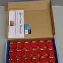 LANKER 24 Pack Flameless Led Tea Lights Candles, Flickering Red Battery Operated Electronic Fake Candles, Decorations for Wedding, Party, Christmas, Halloween (Red)