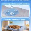 Cooling Dog Bed Medium Size Dogs, Orthopedic Dog Bed with Pillow Memory Foam Waterproof Couch Removable Cover Washable Nylon Pet Sofa with Non Slip Bottom Indoor Outdoor (36" Blue)